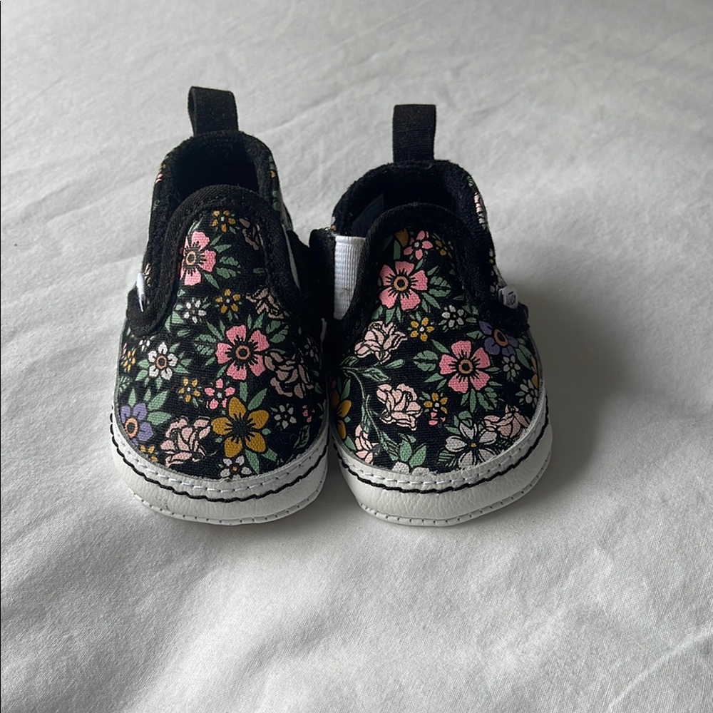 Vans Black Baby Walker Shoes Slip-On Style